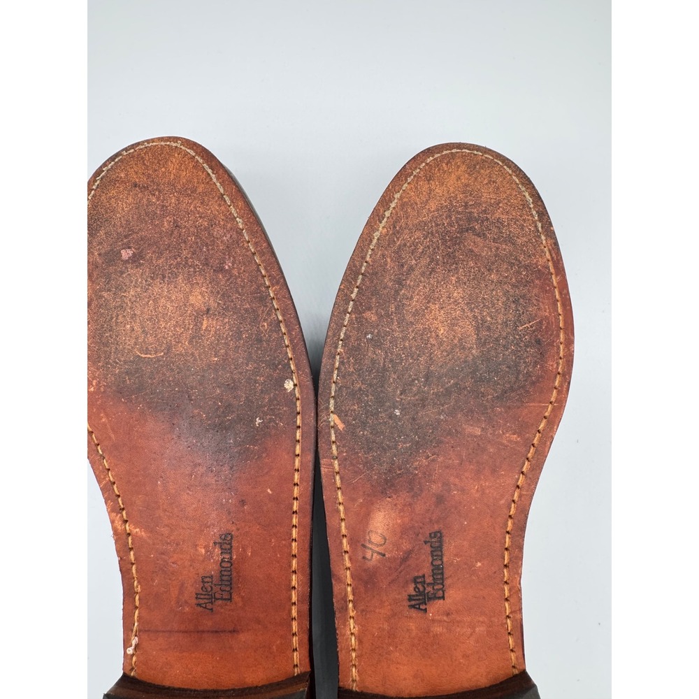 Allen Edmonds Penny Loafers Brown Leather Slip-On Shoes Men's Size 13B USA Made - Picture 14 of 15